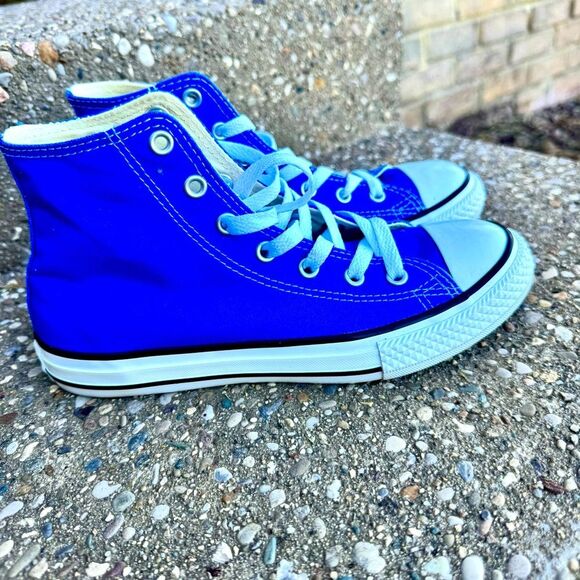 Converse Blue All Star Chuck Taylor High Tops Size Youth Size 3 - Picture 8 of 10
